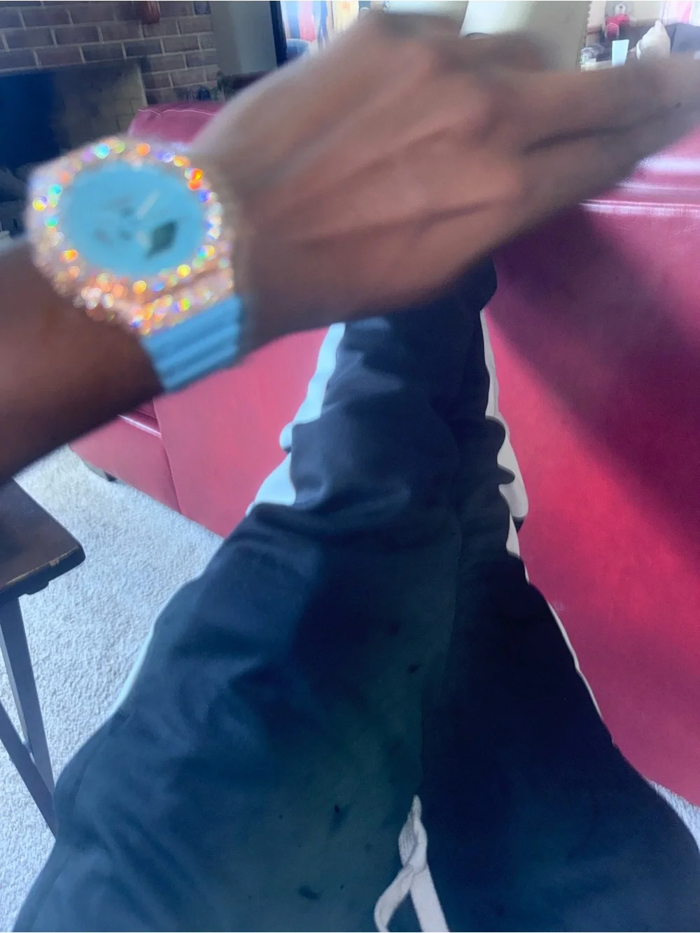 Casio Blue Digital-Analog Watch with Sparkling Bezel